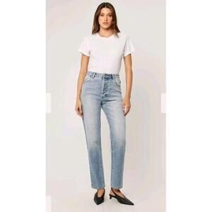 Rolla’s jeans high rise slim dusters light wash australia cotton Size 24